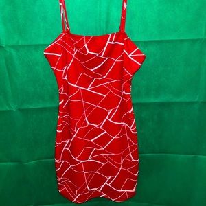 Red mini dress